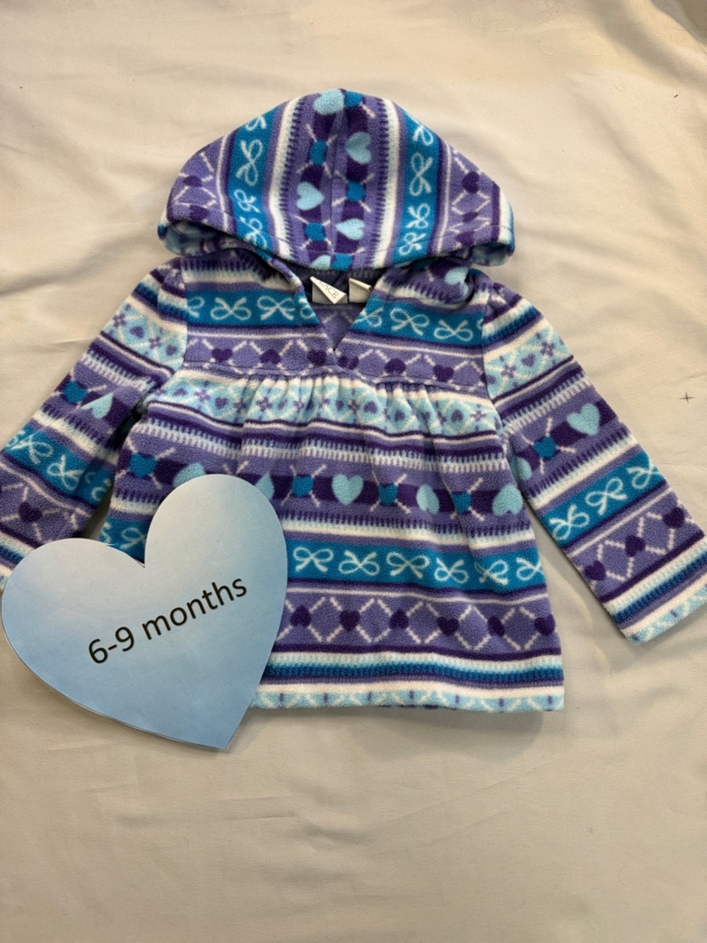 1989 Place Teal & Purple Hooded Fleece Pullover for Baby